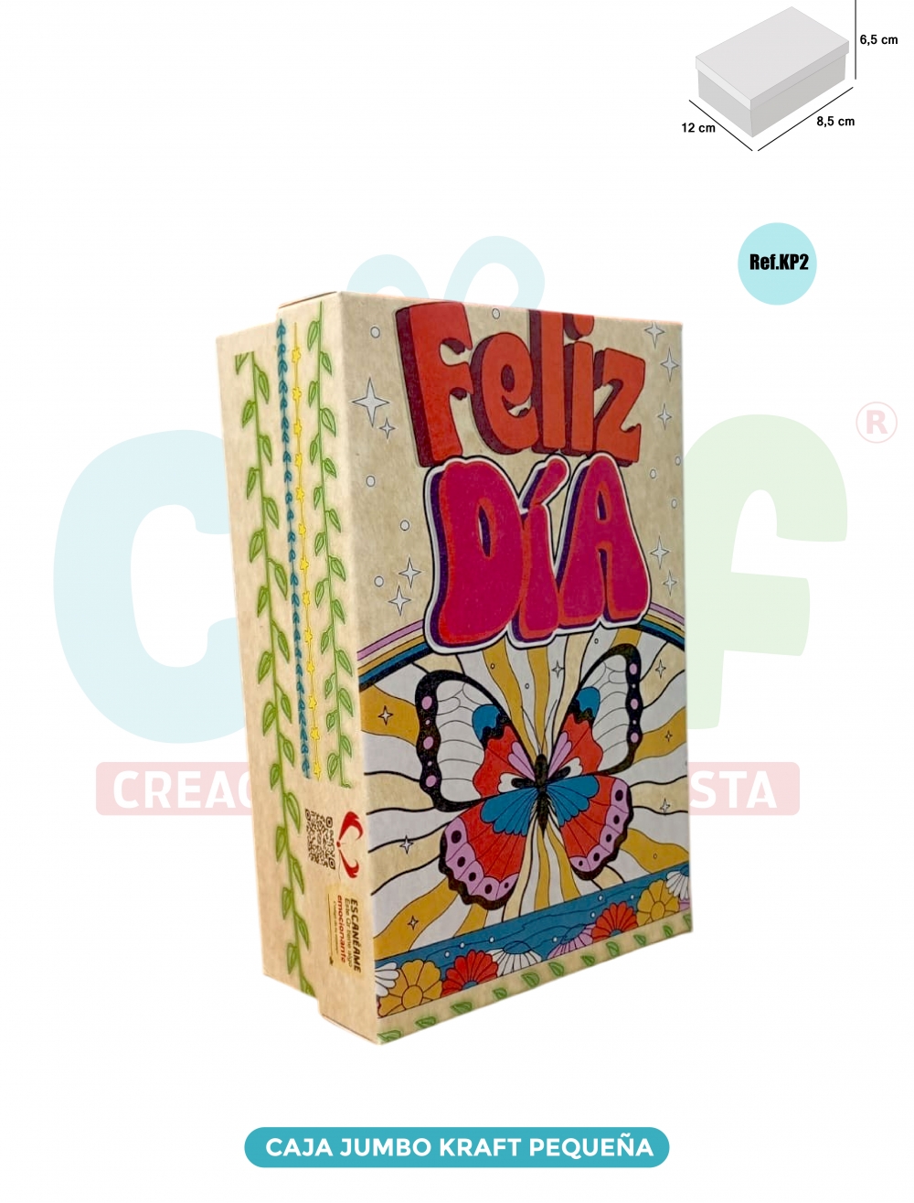 CAJA JUMBO KRAFT COLOR PEQUEÑA  KP2