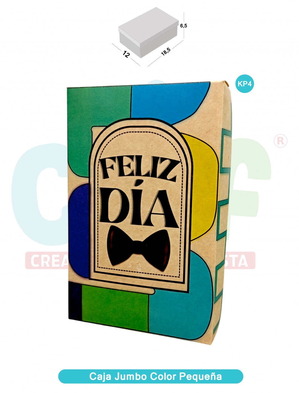 CAJA JUMBO KRAFT COLOR PEQUEÑA  KP4