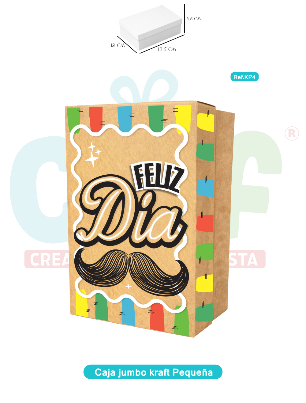 CAJA JUMBO KRAFT COLOR PEQUEÑA  KP4