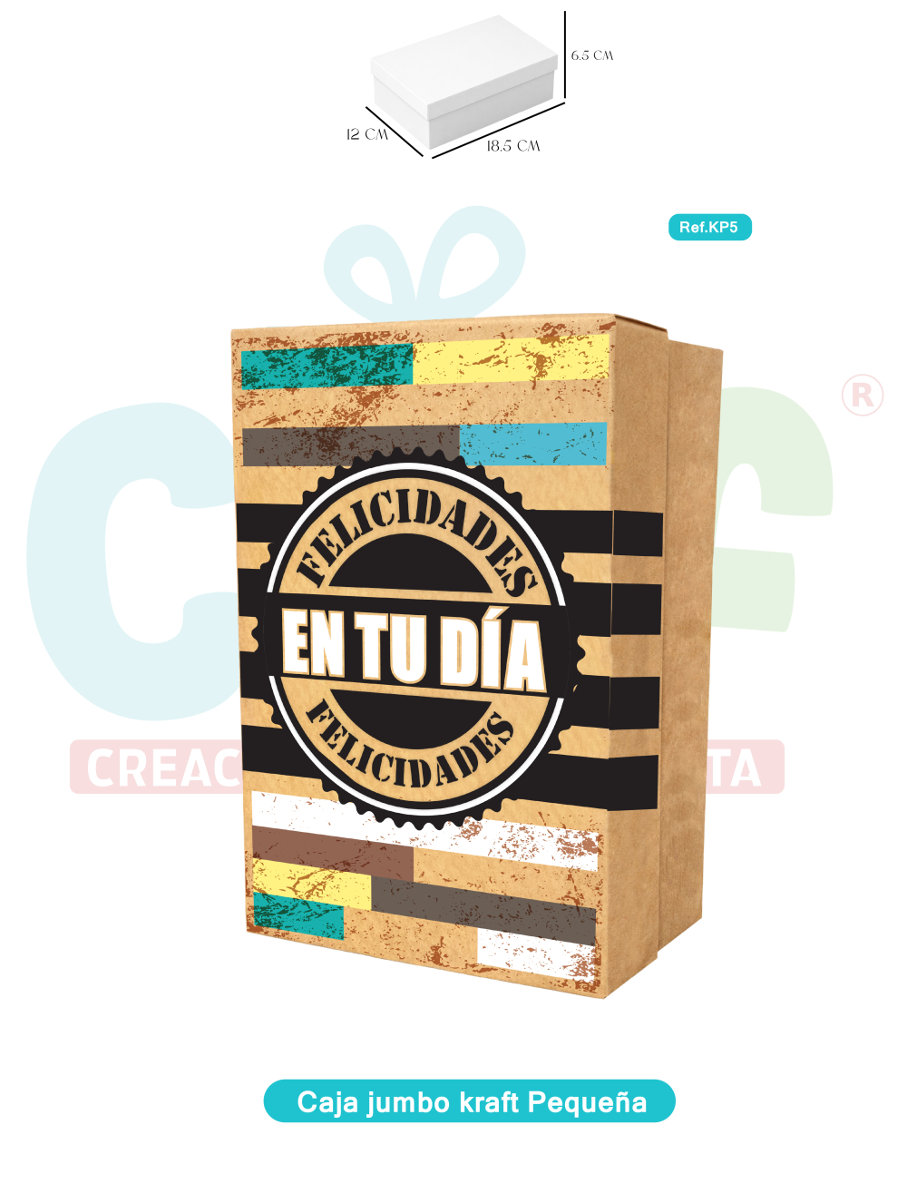 CAJA JUMBO KRAFT COLOR PEQUEÑA  KP5