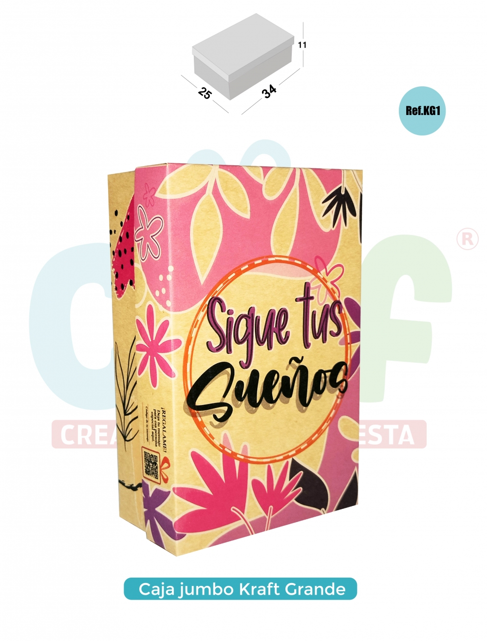 CAJA JUMBO KRAFT COLOR GRANDE   KG1