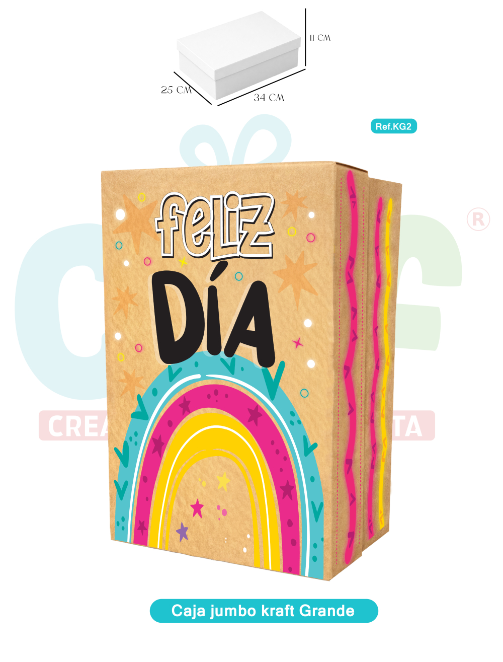 CAJA JUMBO KRAFT COLOR GRANDE   KG2