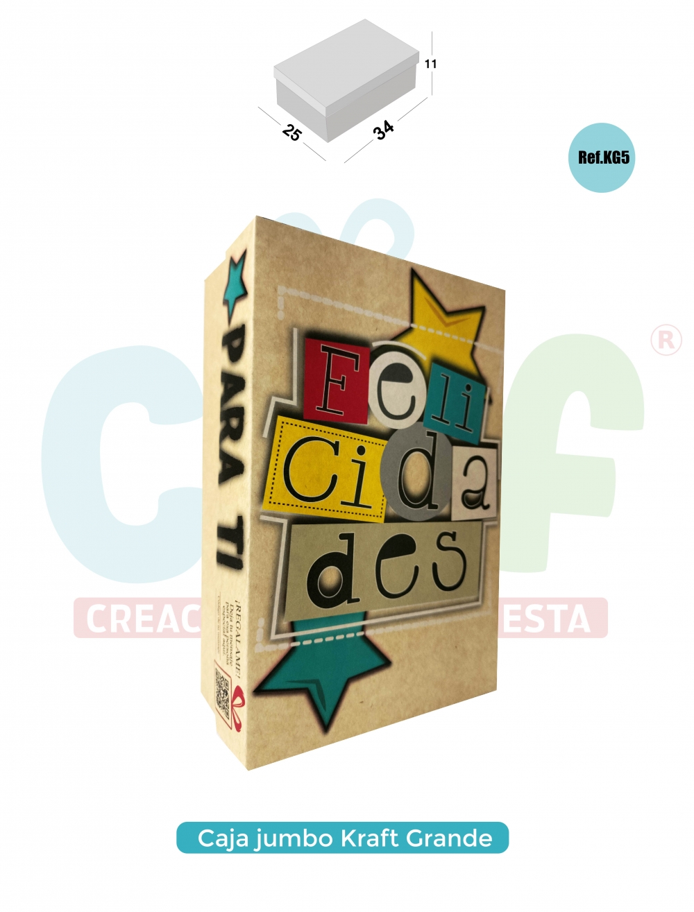 CAJA JUMBO KRAFT COLOR GRANDE   KG5