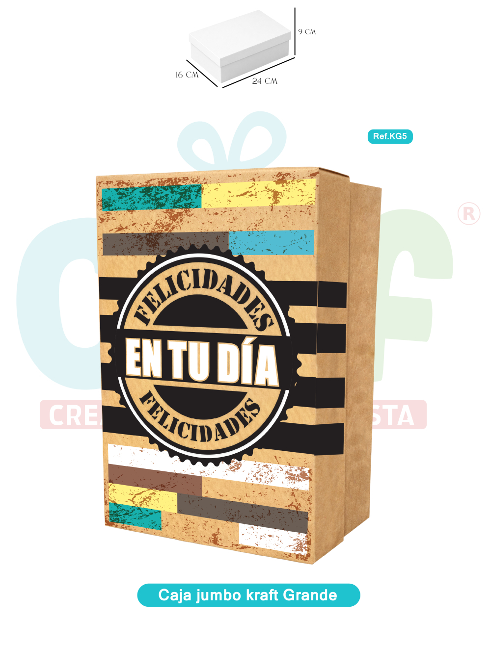 CAJA JUMBO KRAFT COLOR GRANDE   KG5