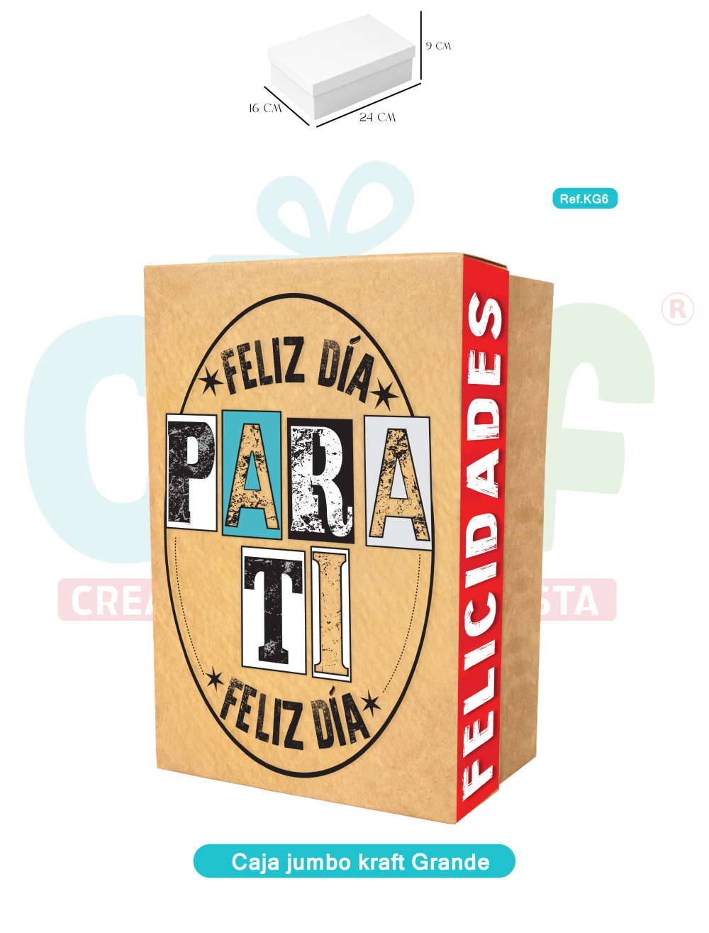 CAJA JUMBO KRAFT COLOR GRANDE   KG6