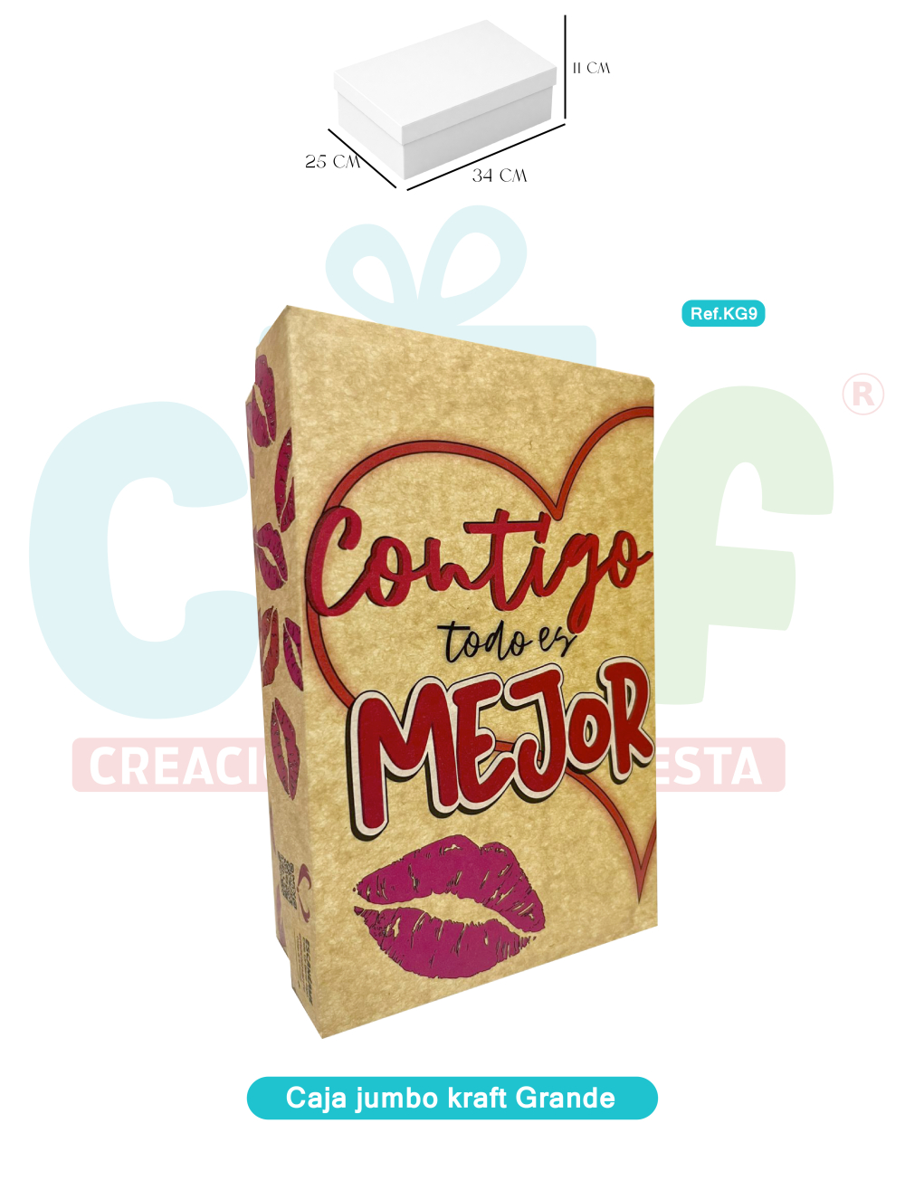 CAJA JUMBO KRAFT COLOR GRANDE   KG9