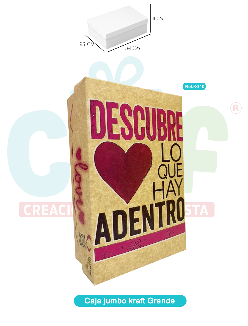 CAJA JUMBO KRAFT COLOR GRANDE   KG10