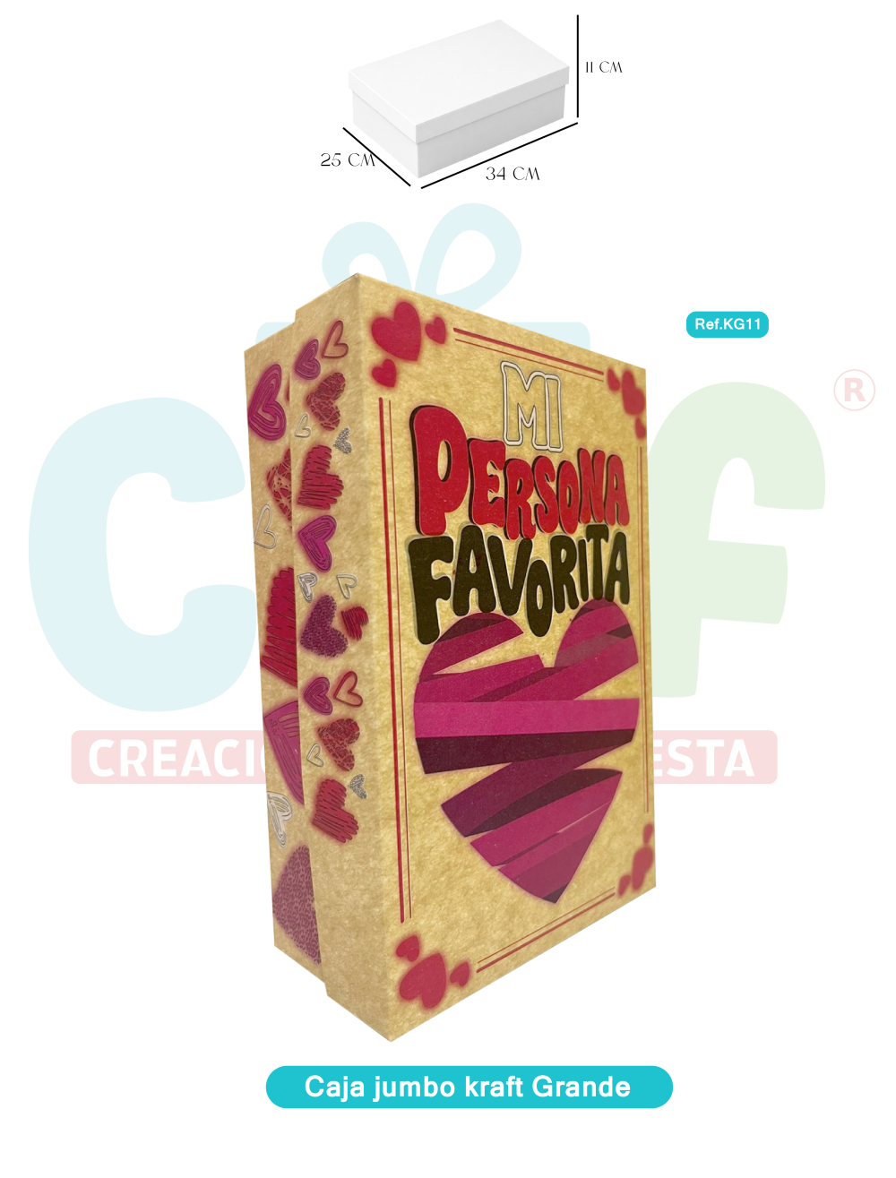CAJA JUMBO KRAFT COLOR GRANDE   KG11