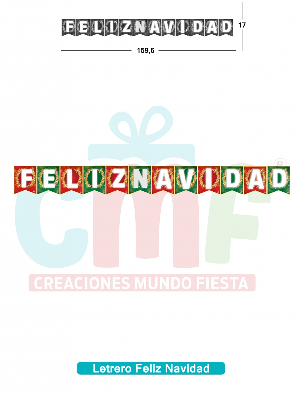  LETREROS DECORATIVOS X12  NAVIDAD