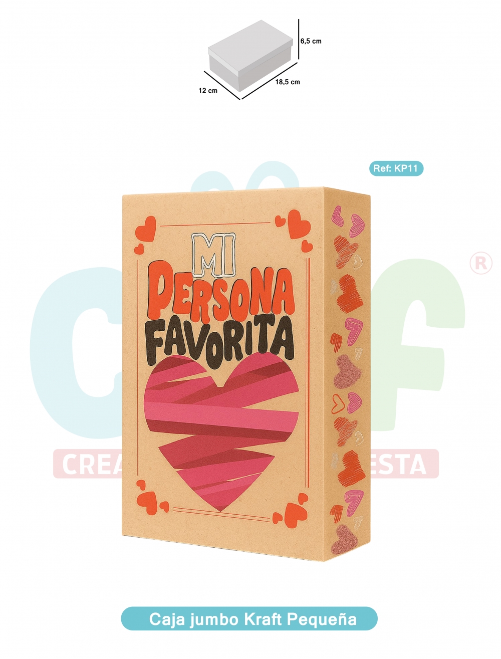 CAJA JUMBO KRAFT COLOR PEQUEÑA  KP11