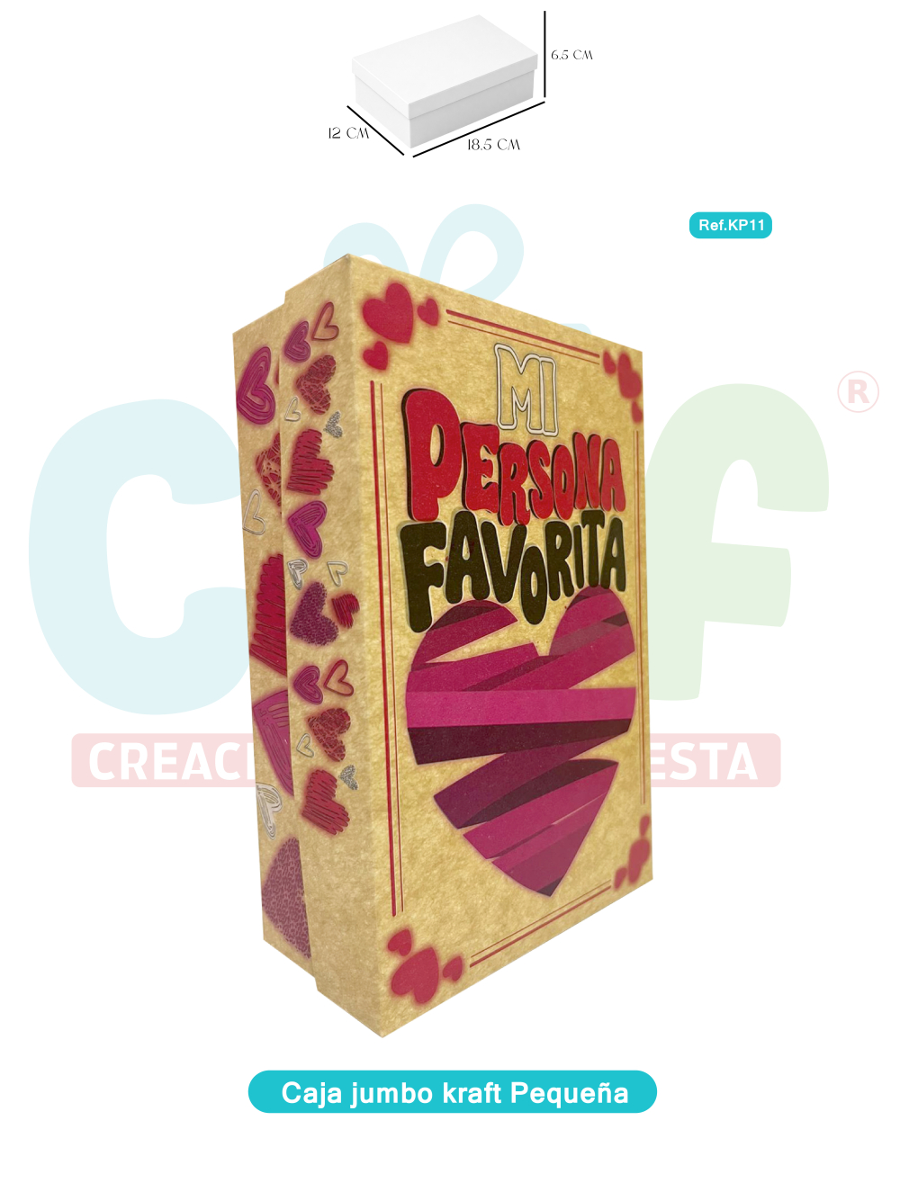 CAJA JUMBO KRAFT COLOR PEQUEÑA  KP11