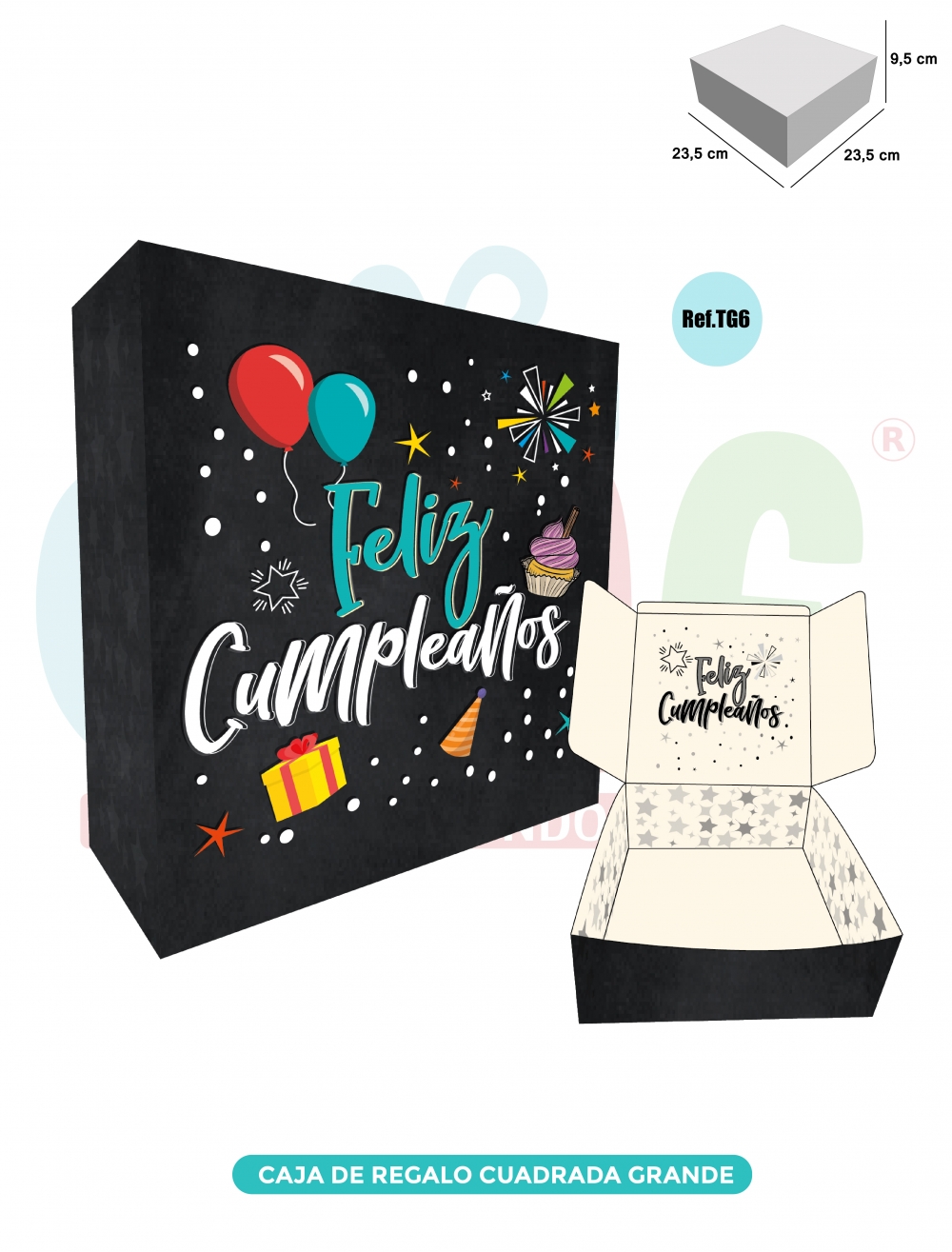  CAJA DE REGALO CUADRADA GRANDE  TG6