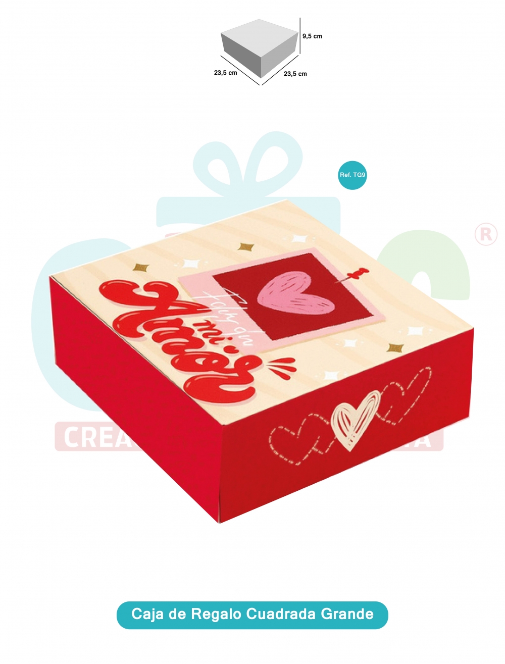  CAJA DE REGALO CUADRADA GRANDE  TG9