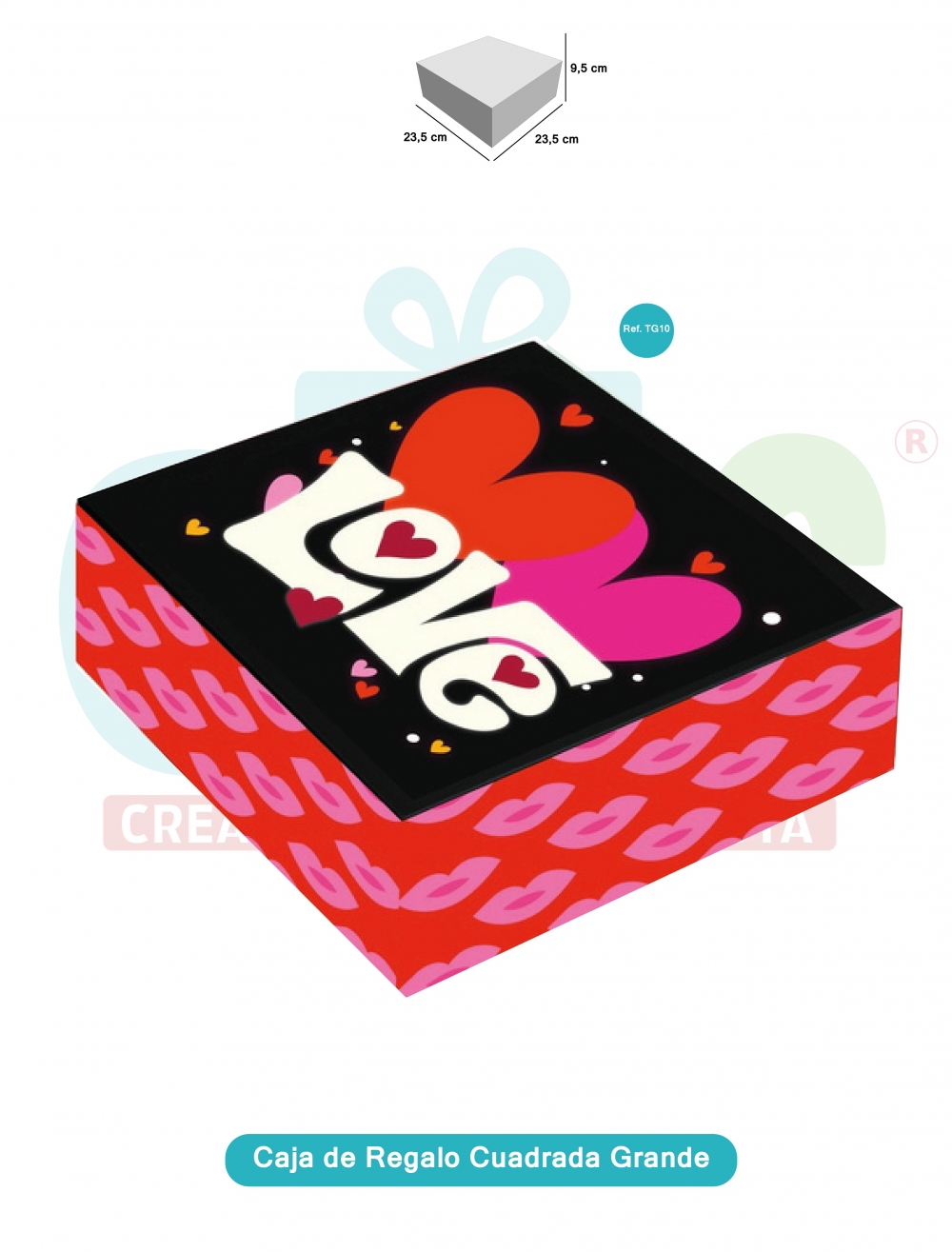  CAJA DE REGALO CUADRADA GRANDE  TG10