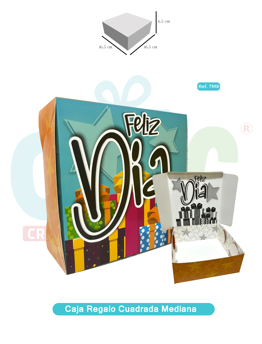CAJA DE REGALO CUADRADA MEDIANA   TM8