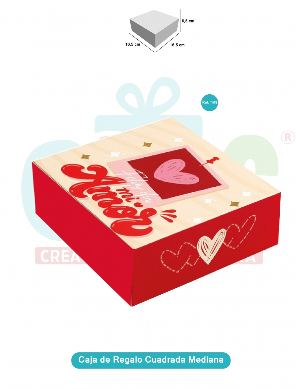 CAJA DE REGALO CUADRADA MEDIANA   TM9