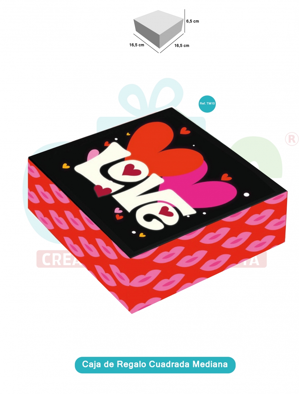 CAJA DE REGALO CUADRADA MEDIANA   TM10