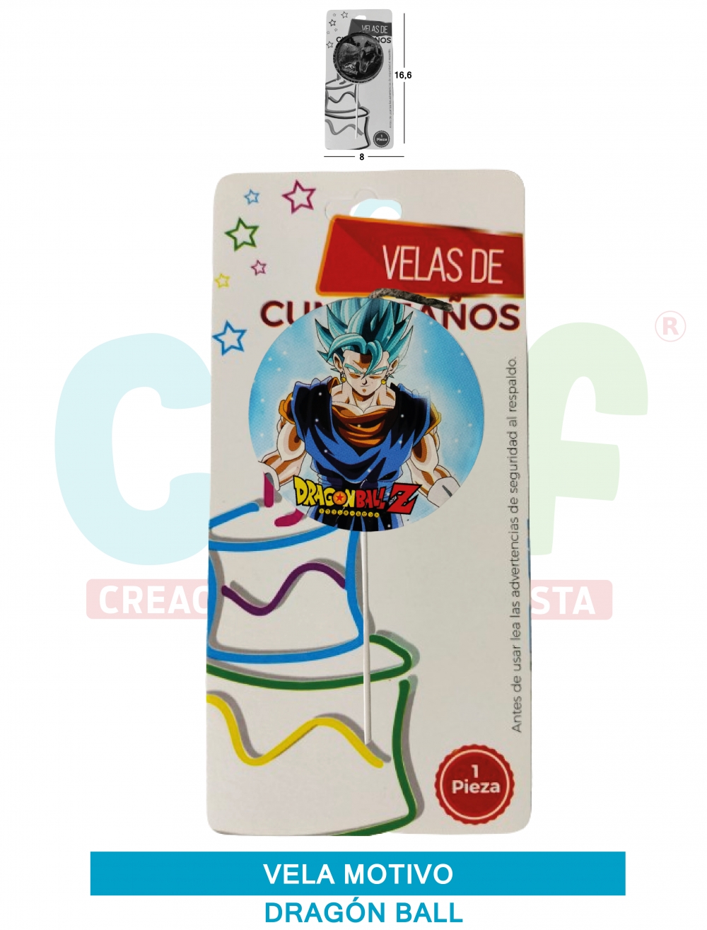 VELA MOTIVOS GRUPO B DRAGÓN BALL