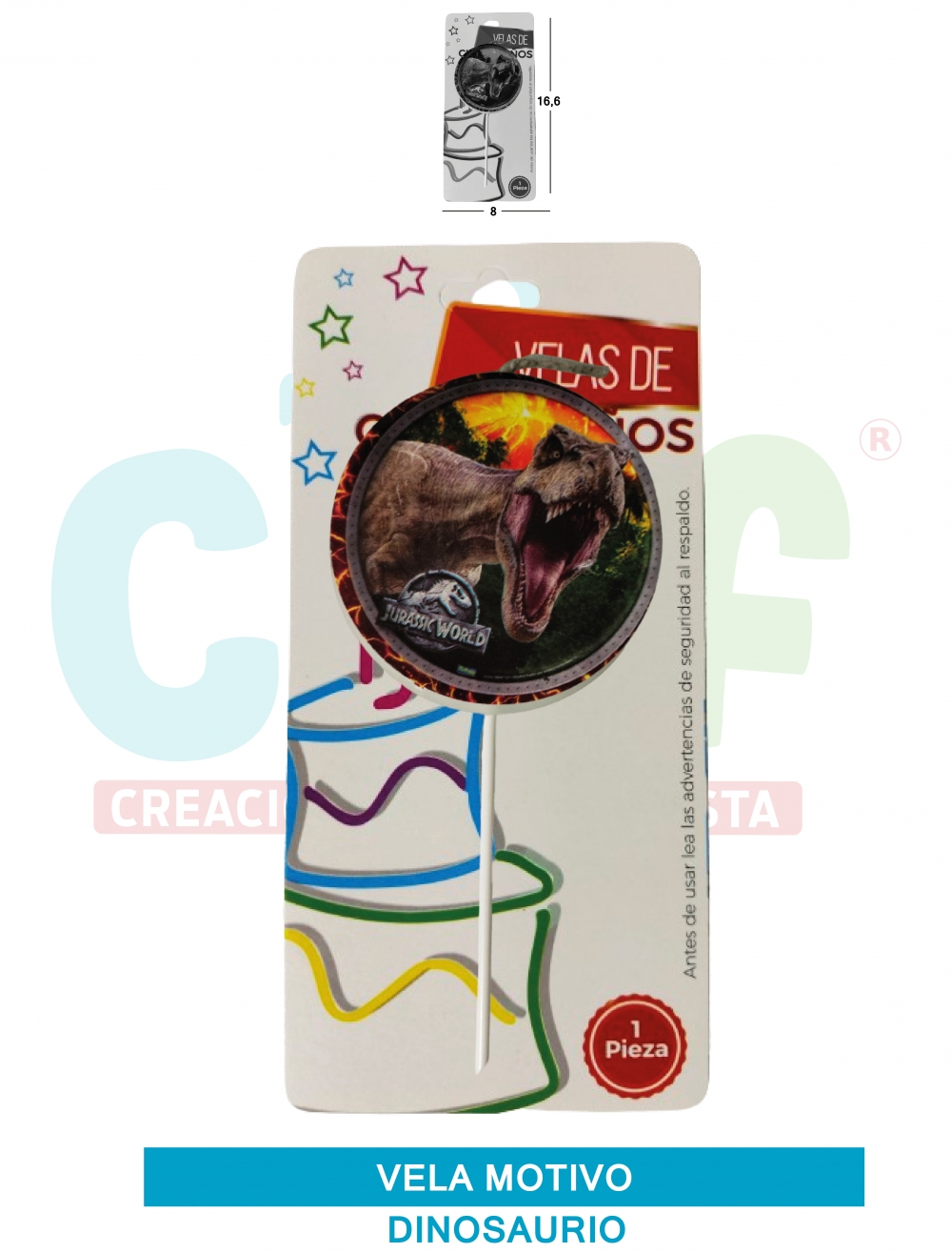 VELA MOTIVOS GRUPO B DINOSAURIO
