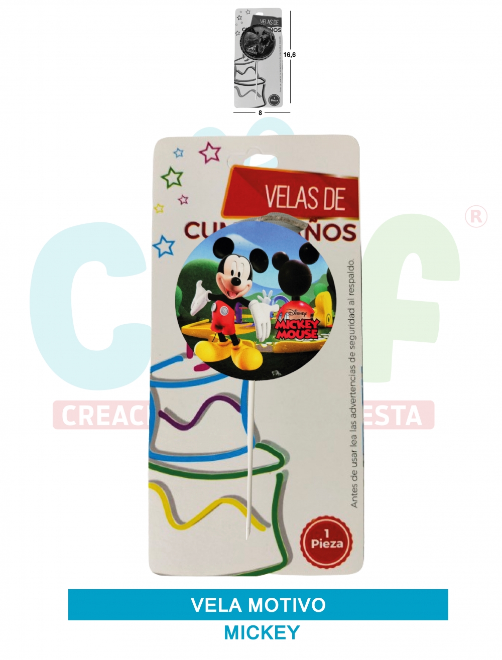 VELA MOTIVOS GRUPO C MICKEY