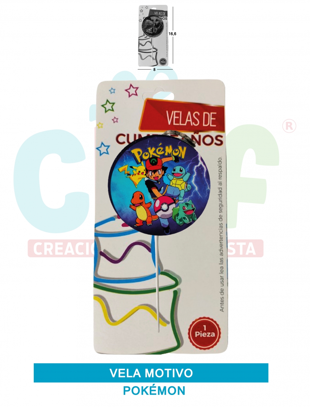 VELA MOTIVOS GRUPO D POKÉMON