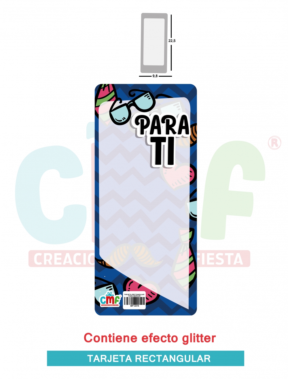 TARJETA RECTANGULAR  MASCULINO HOMBRE