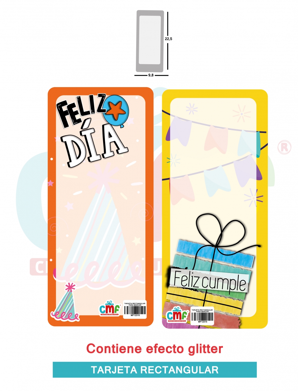 TARJETA RECTANGULAR  FELIZ DÍA TODA OCASIÓN  FELIZ DIA