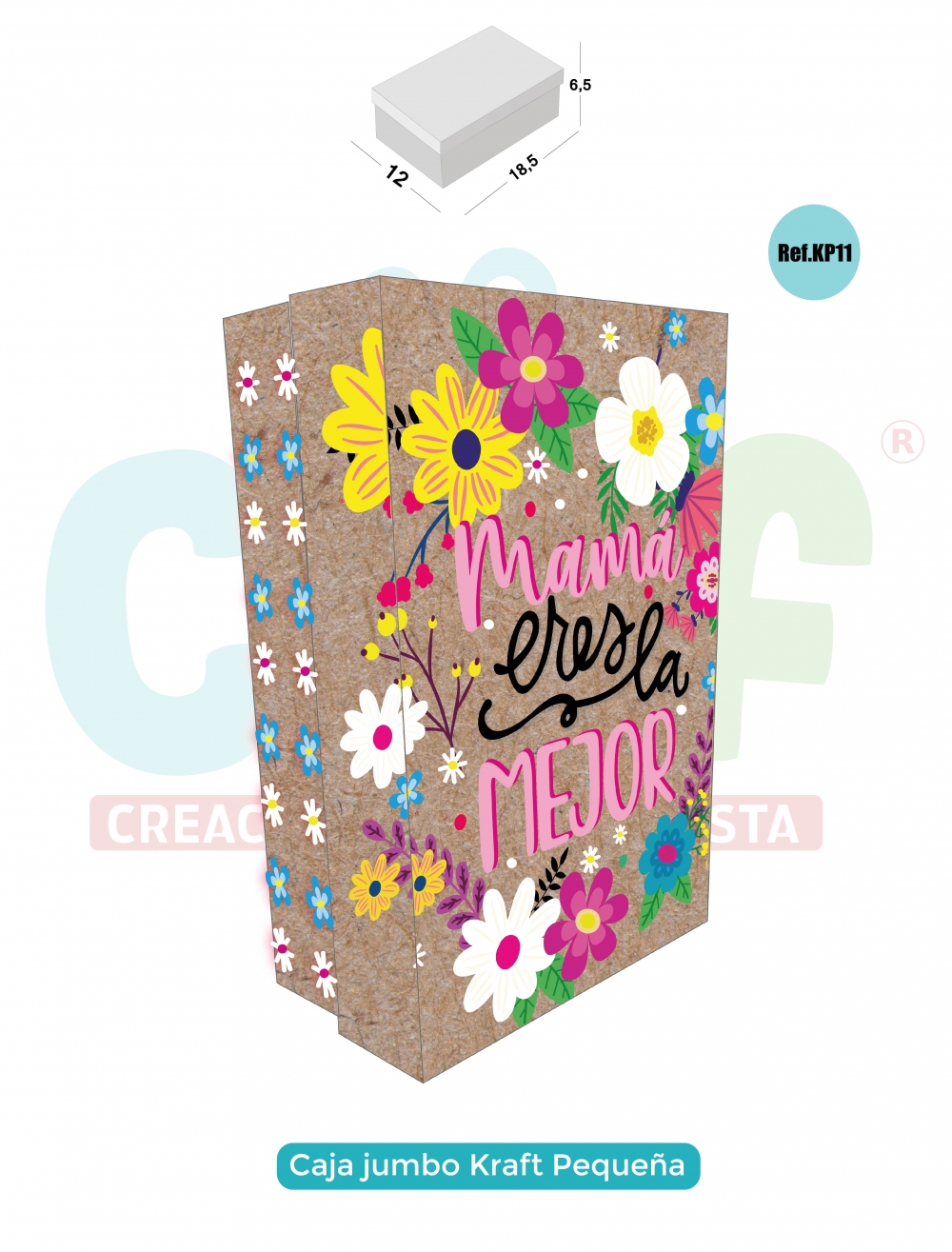 CAJA JUMBO KRAFT COLOR PEQUEÑA  MADRE KP11