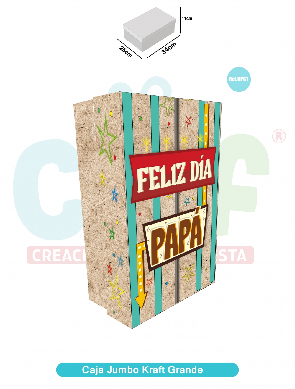 CAJA JUMBO KRAFT COLOR GRANDE  KPG1 PADRE