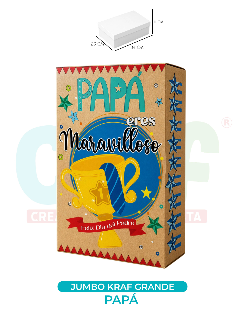 CAJA JUMBO KRAFT COLOR GRANDE  KPG1 PADRE
