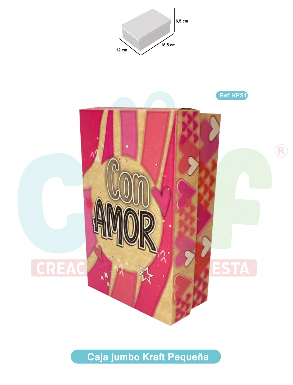 CAJA JUMBO KRAFT COLOR PEQUEÑA  KPS1