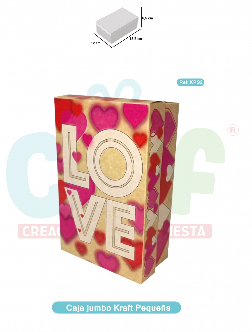 CAJA JUMBO KRAFT COLOR PEQUEÑA  KPS2
