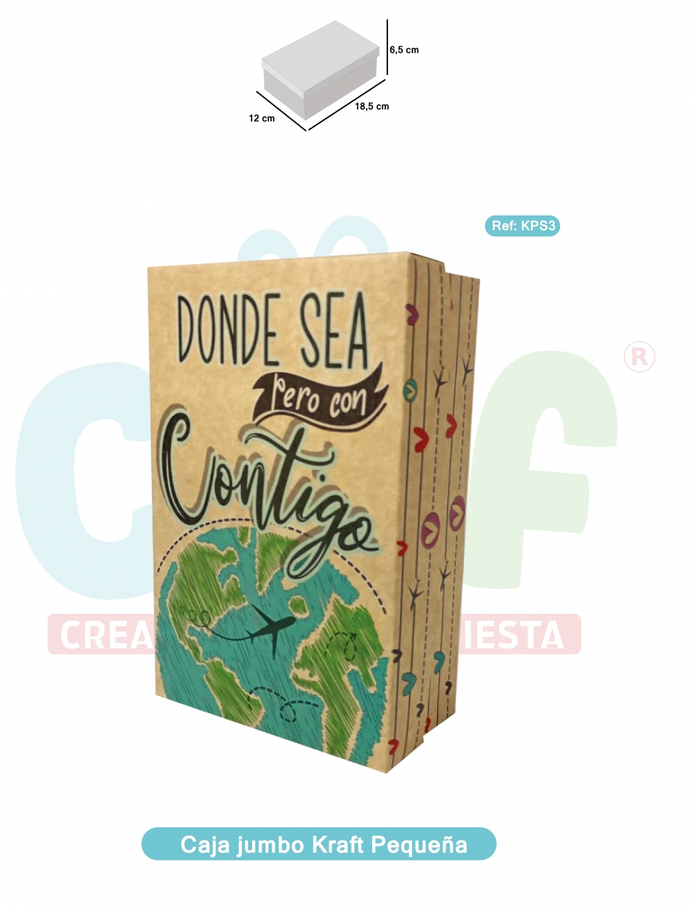 CAJA JUMBO KRAFT COLOR PEQUEÑA  KPS3