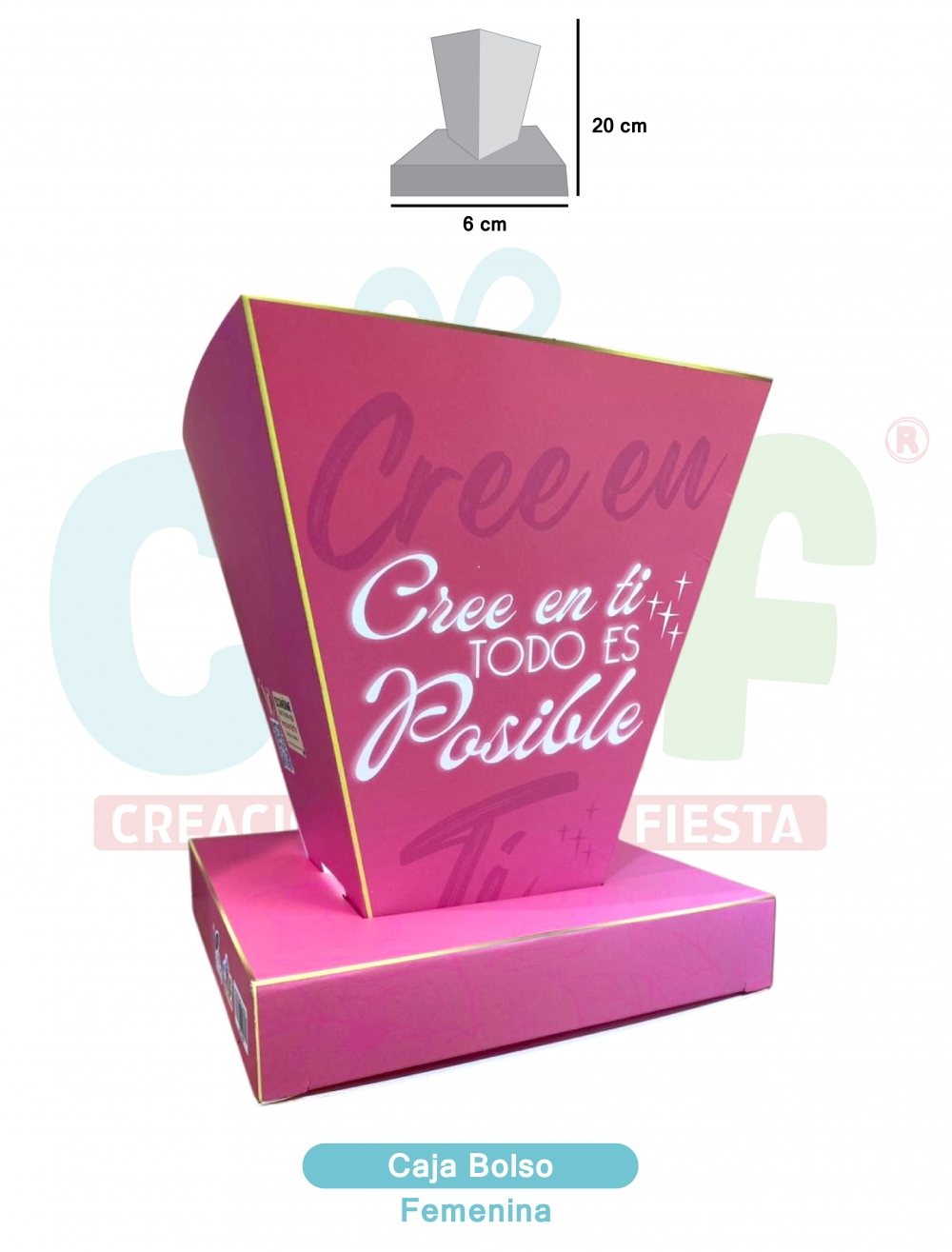 CAJA SOPORTE FLORES  FEMENINA