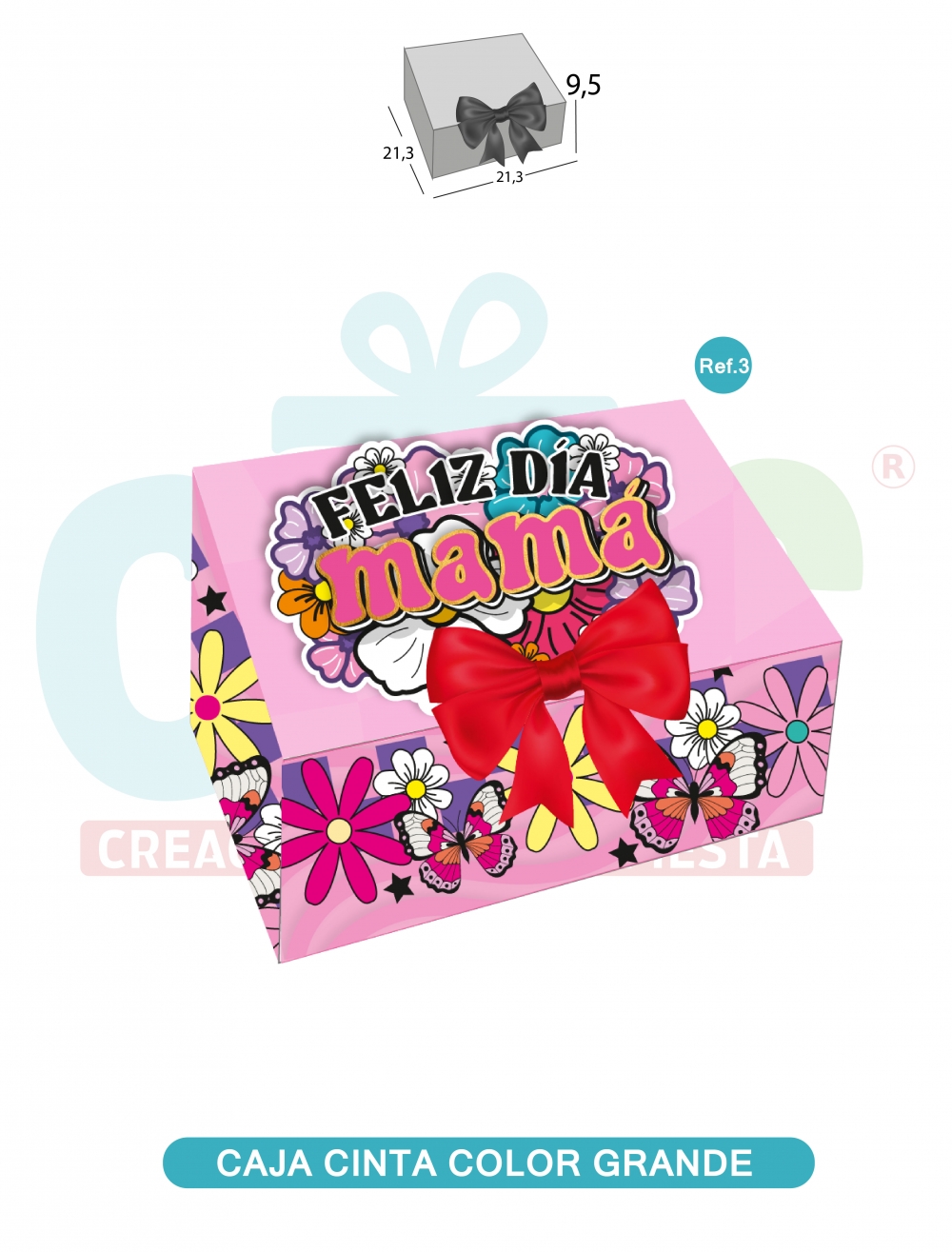 CAJA CINTA COLOR GRANDE   REFERENCIA 3
