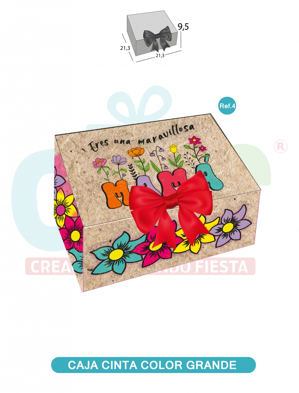 CAJA CINTA COLOR GRANDE   REFERENCIA 4