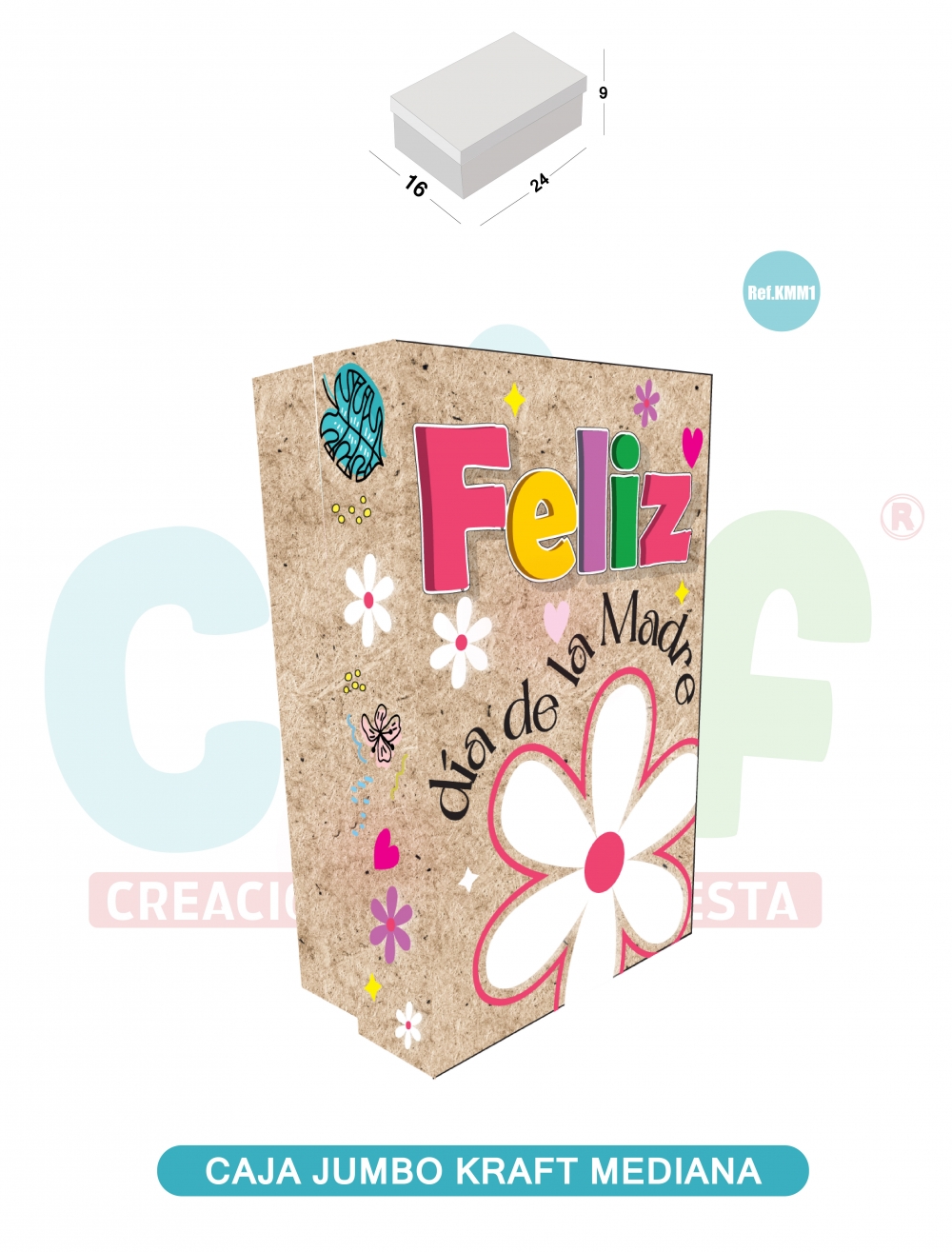 CAJA JUMBO KRAFT  COLOR MEDIANA   KMM1