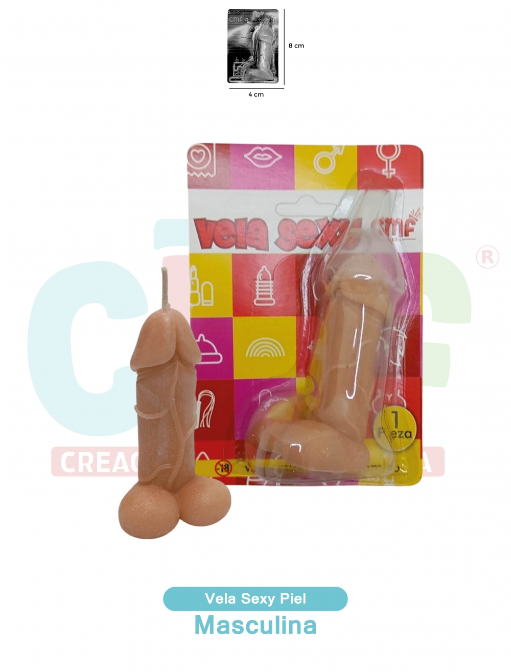 VELA ADULTO SEXY PIEL  MASCULINOS