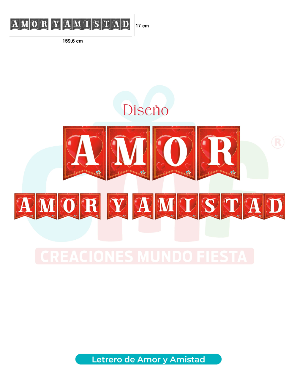 LETRERO DECORATIVO X12 TEMPORADA   LETRERO AMOR Y AMISTAD