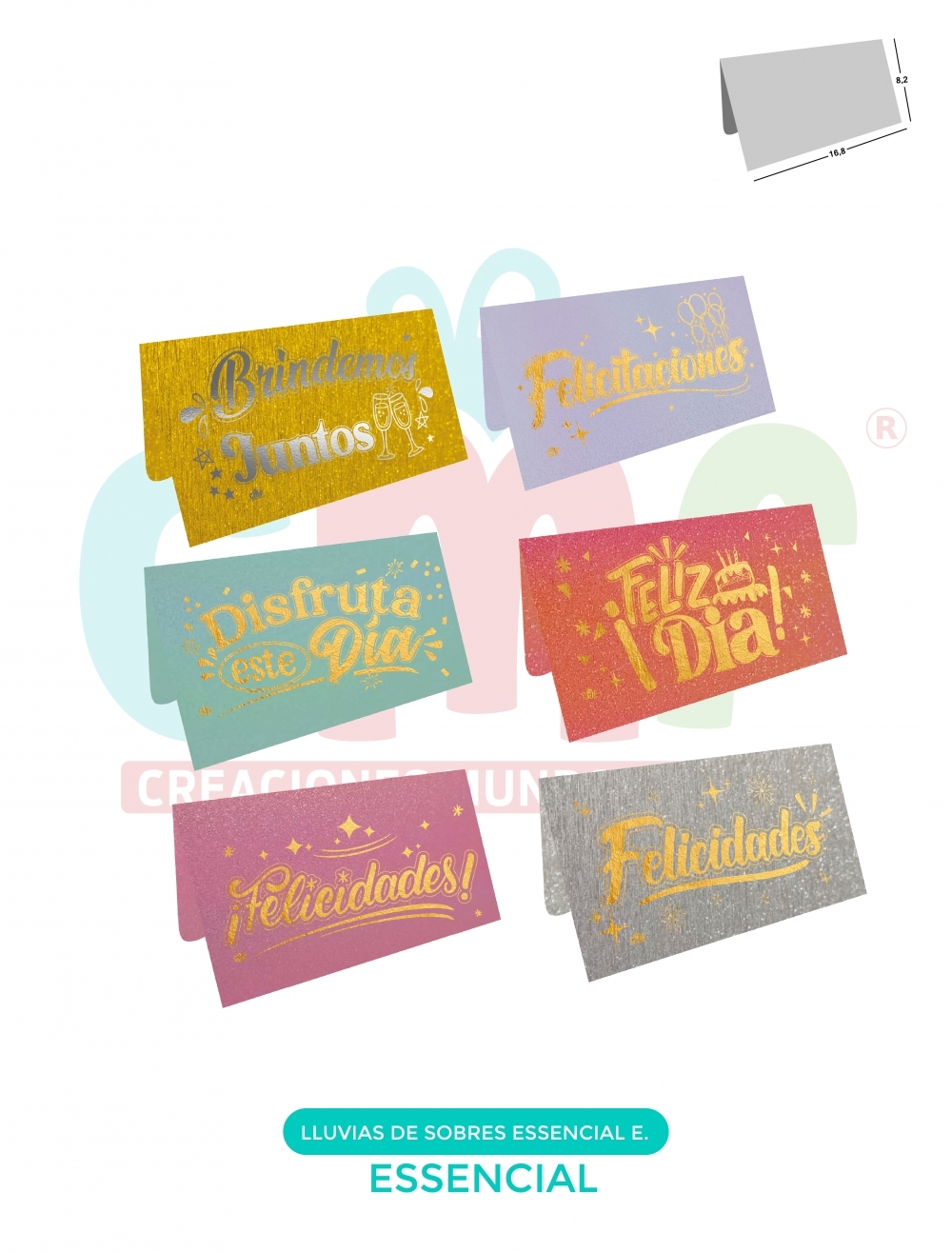 LLUVIA DE SOBRE ESSENCIAL/NEGRA ESTAMPADA X12   ESSENCIAL