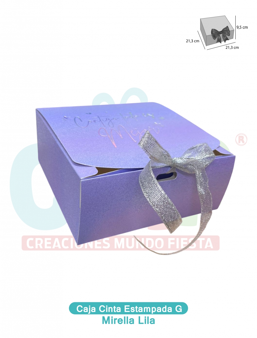 CAJA CINTA GRANDE ESSENCIAL ESTAMPADA  MIRELLA LILA