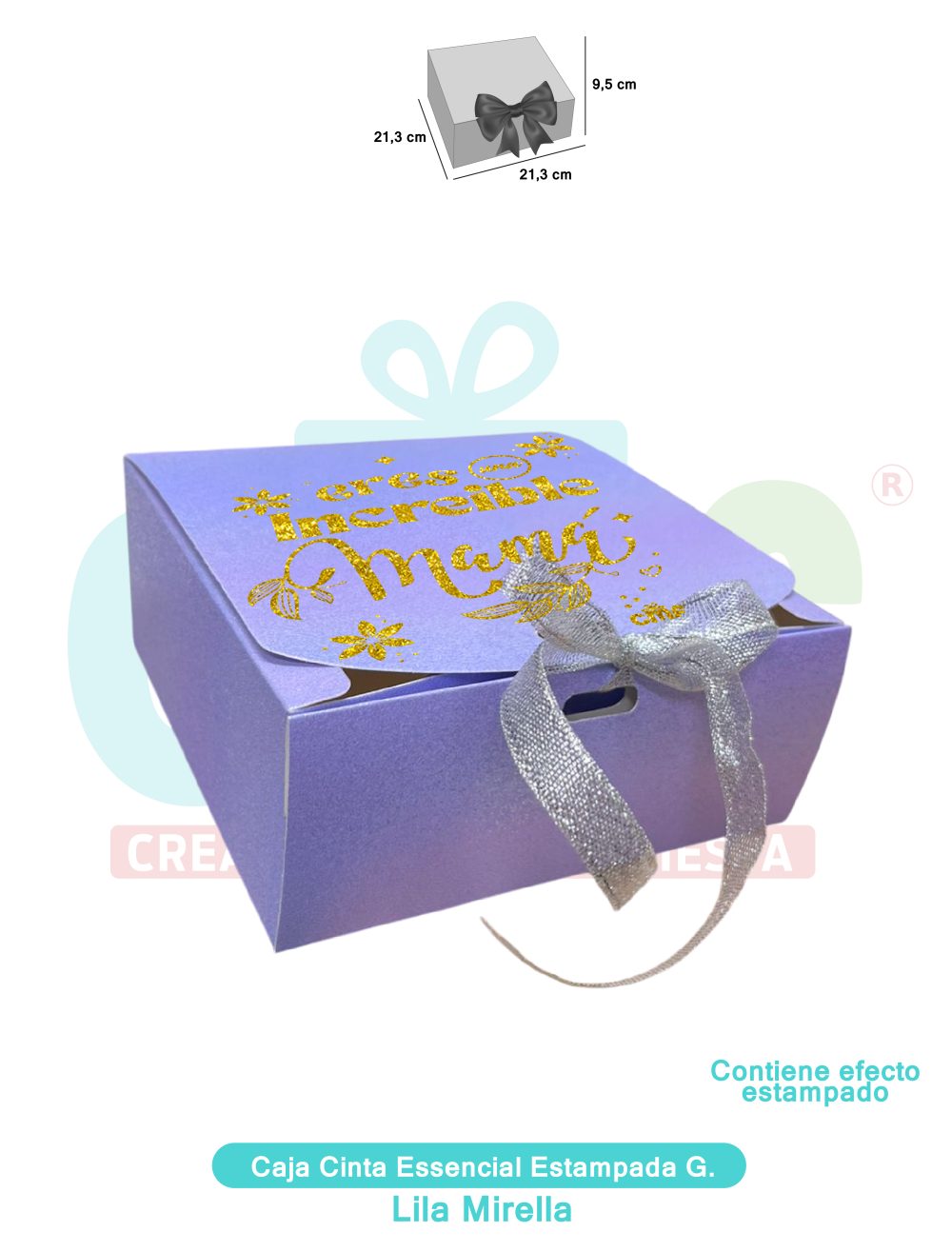 CAJA CINTA GRANDE ESSENCIAL ESTAMPADA  MIRELLA LILA