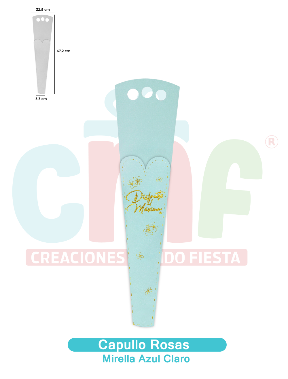 CAPULLO ROSAS   MIRELLA AZUL CLARO