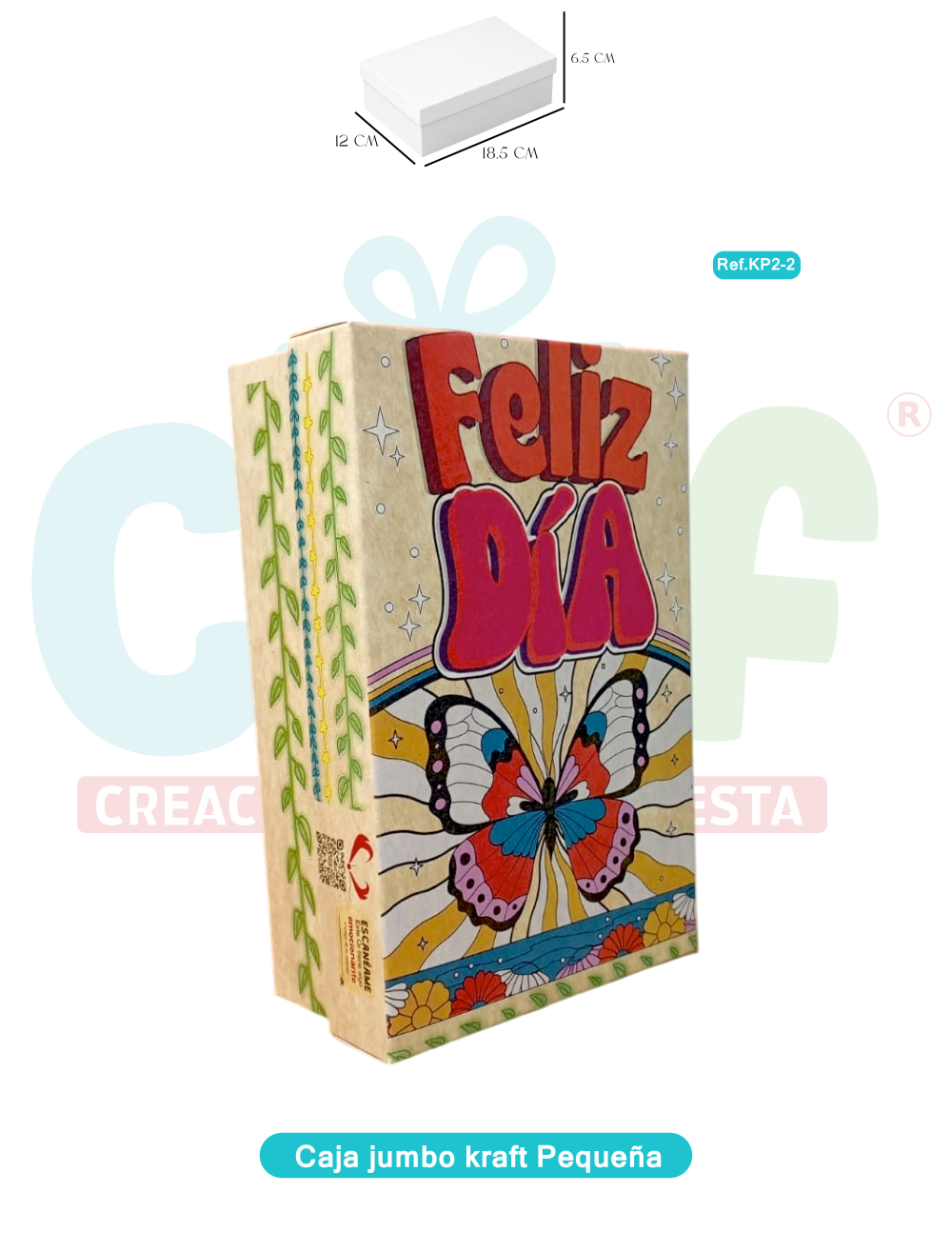 CAJA JUMBO KRAFT COLOR PEQUEÑA  KP2-2