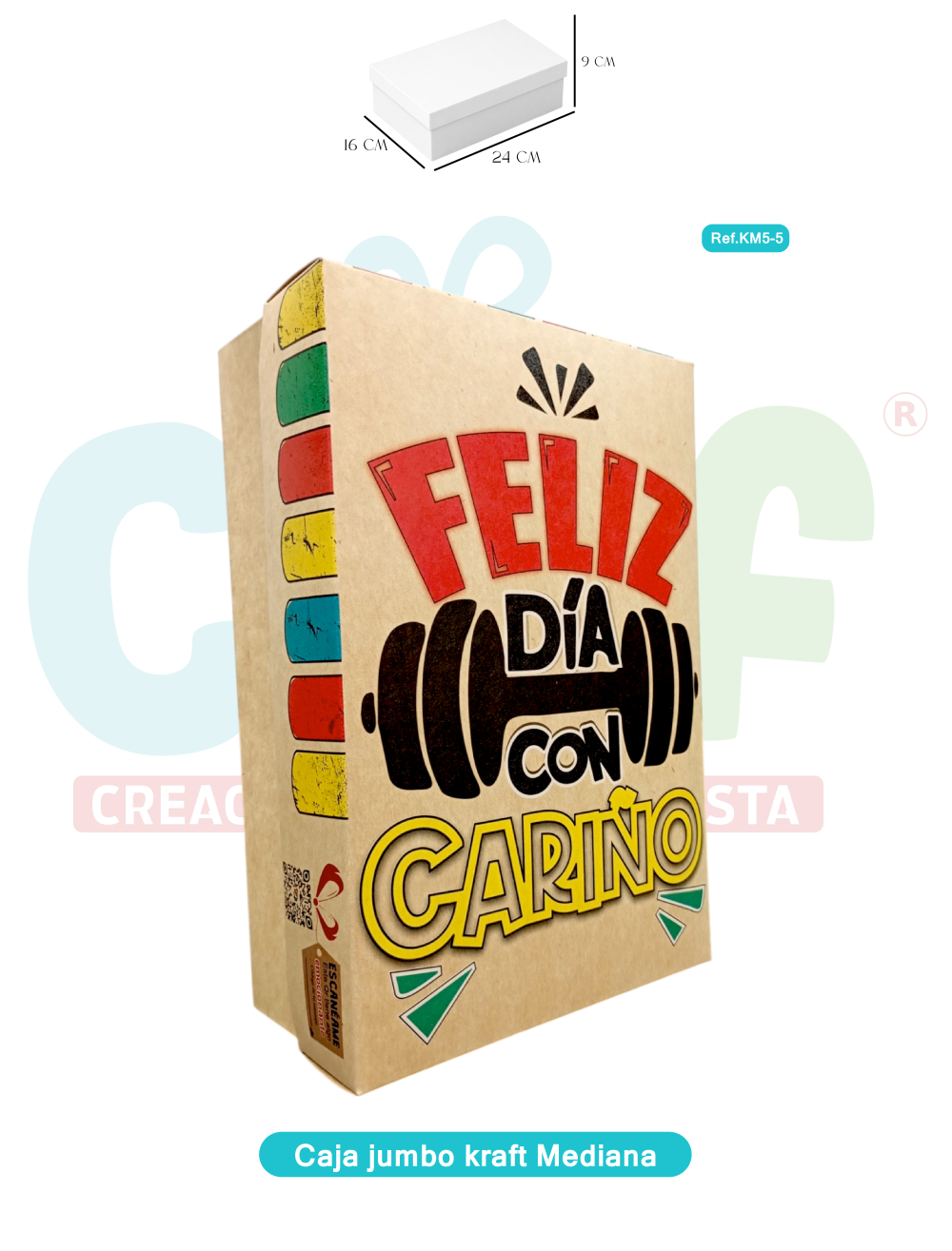 CAJA JUMBO KRAFT  COLOR MEDIANA   KM5-5