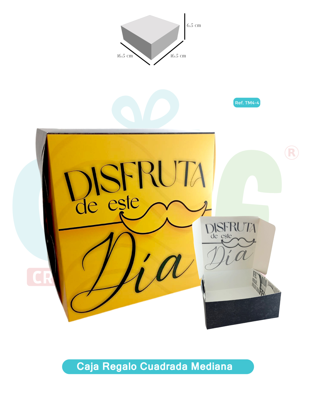 CAJA DE REGALO CUADRADA MEDIANA   TM4-4