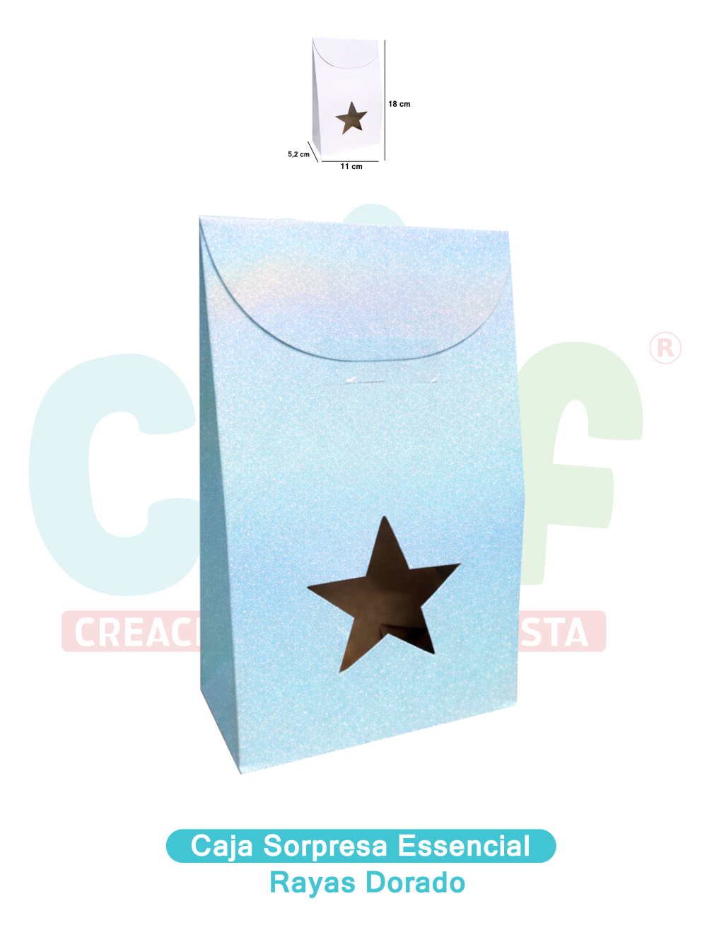 CAJA SORPRESA ESSENCIAL  MIRELLA AZUL CLARO