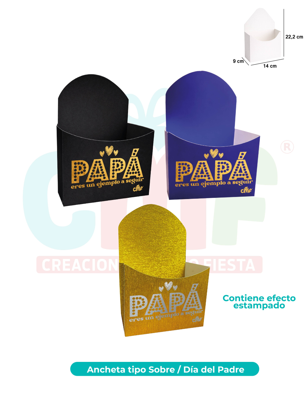 ANCHETA TIPO SOBRE X6 UND  DIA DEL PADRE