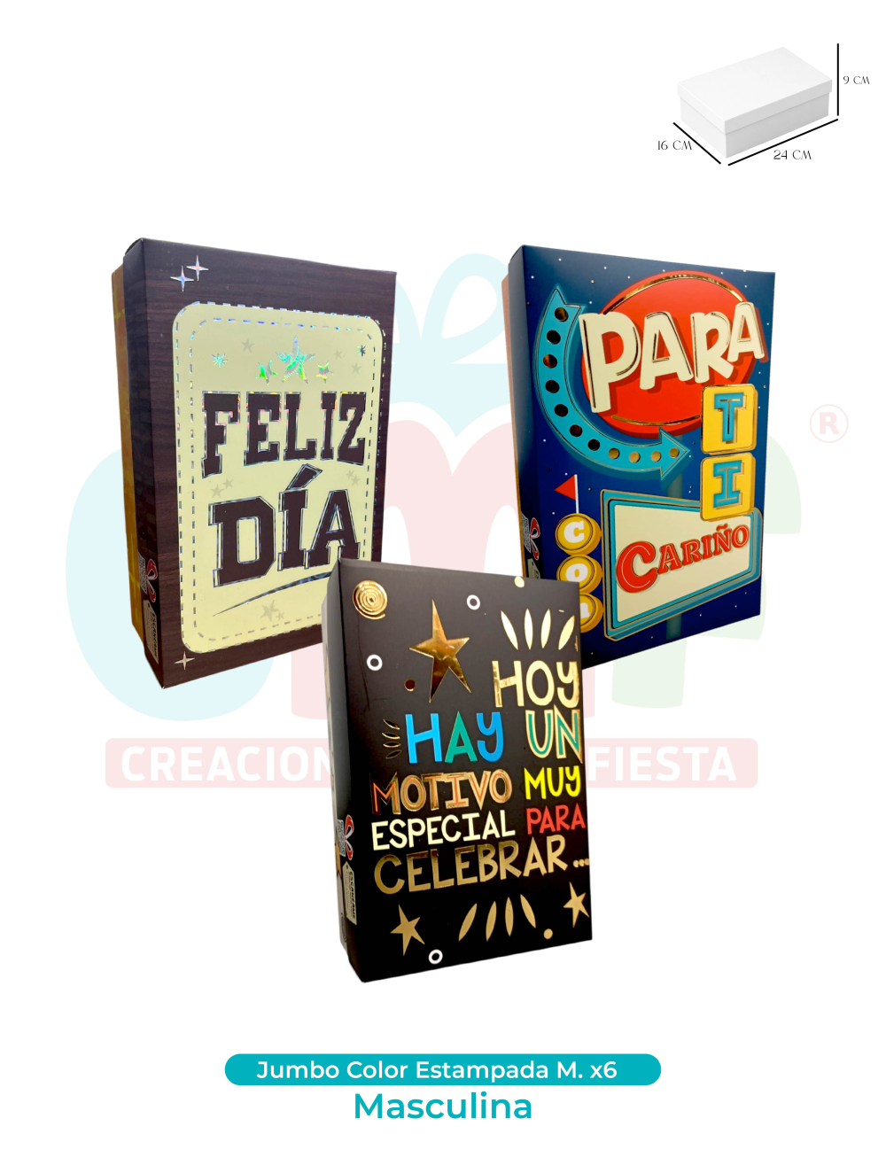 JUMBO COLOR ESTAMPADA X6  MASCULINOS
