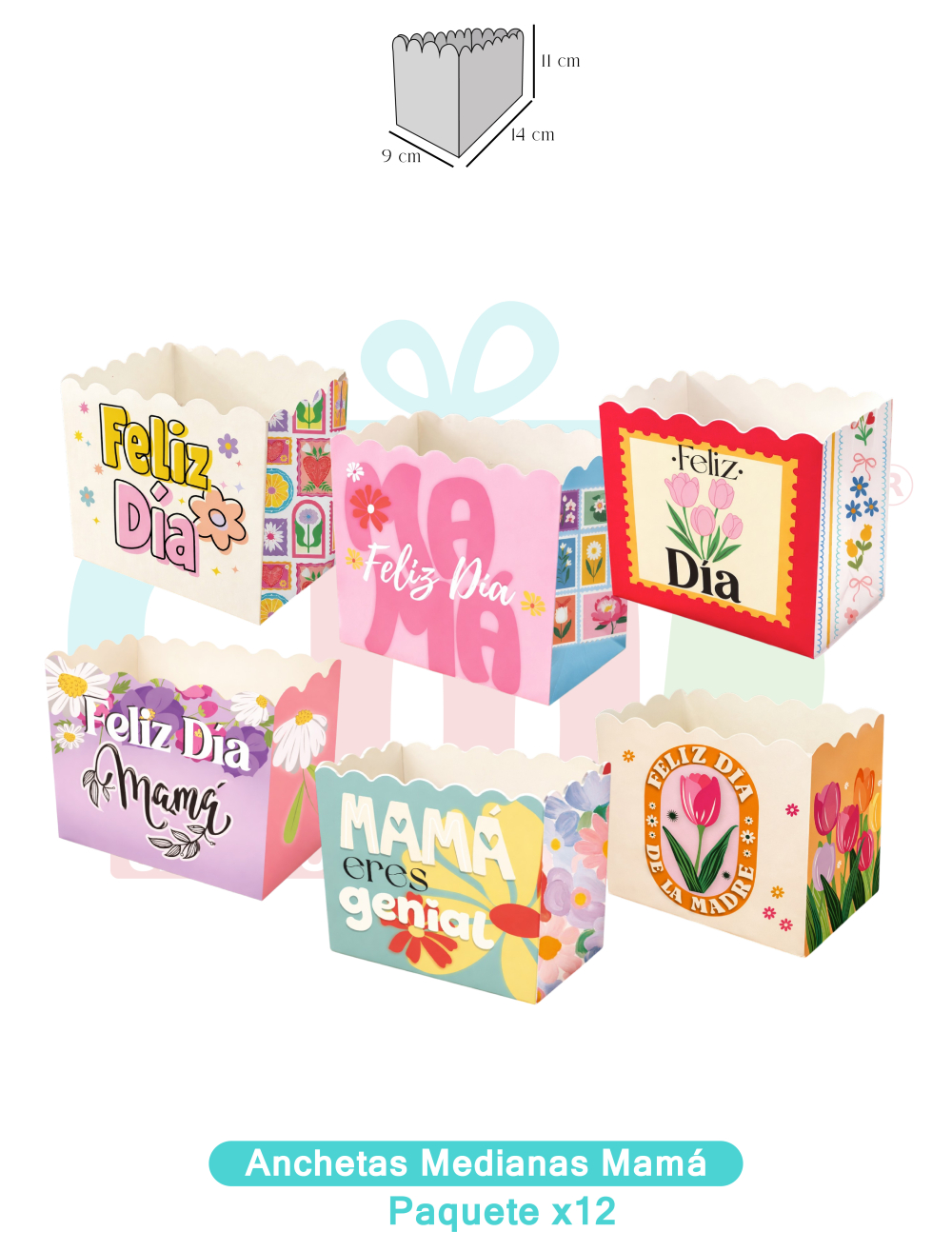 BASE ANCHETA MEDIANA X12 MEDIANA DIA DE LA MADRE